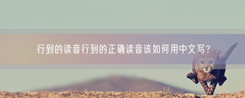 行到的读音行到的正确读音该如何用中文写？